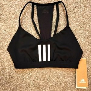 NWT Sz XS Adidas Aeroready 3 Stripes Sports Bra